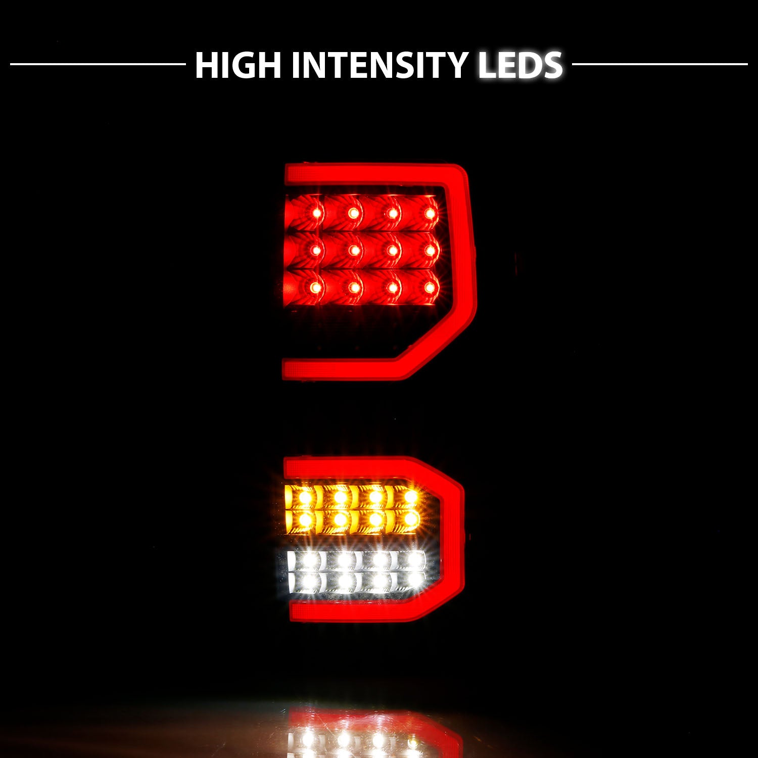 TOYOTA TUNDRA 07-11 FULL LED T.L BLACK HOUSING SMOKE LENS W/ DOUBLE C LIGHT BARS