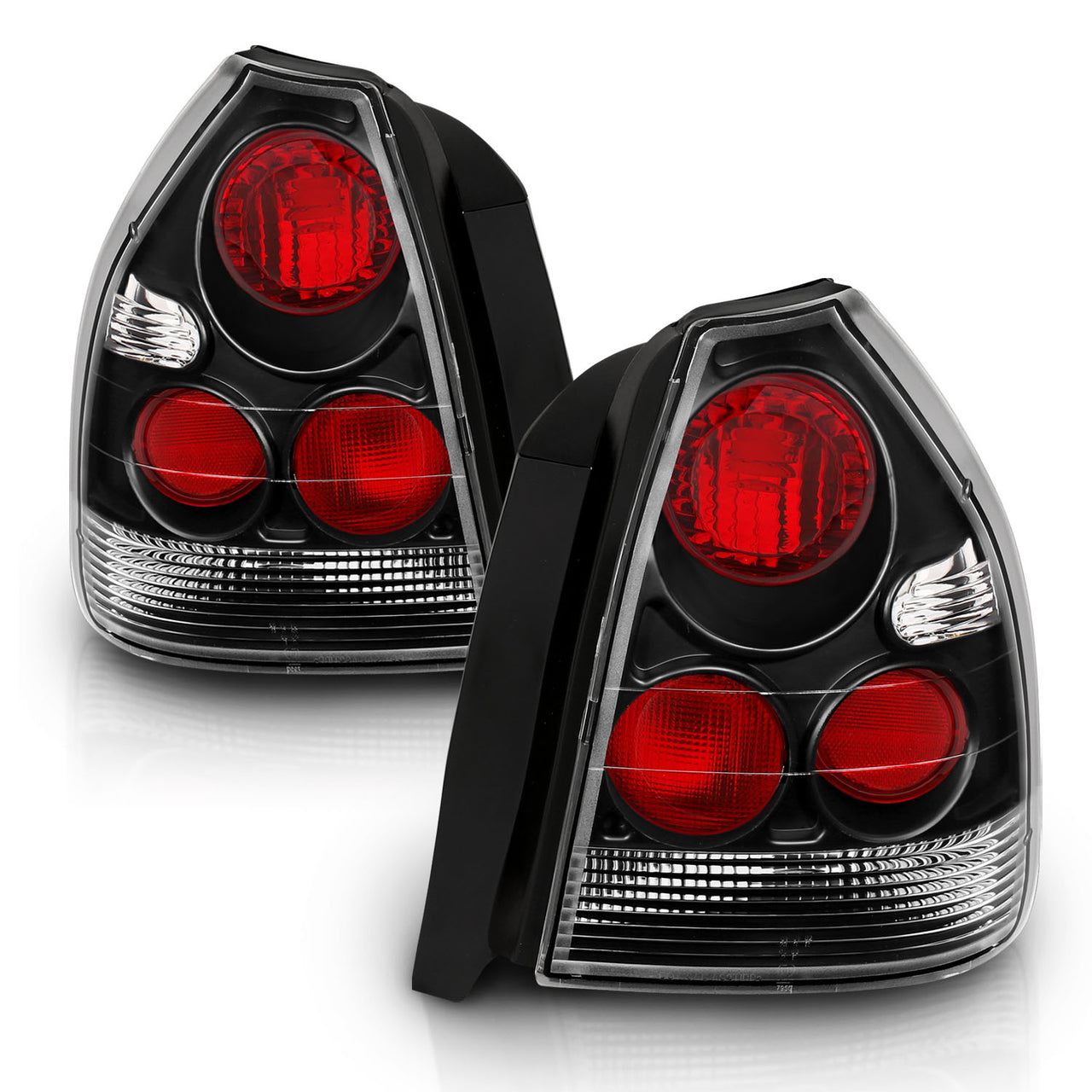 HONDA CIVIC 96-00 3DR TAIL LIGHTS BLACK