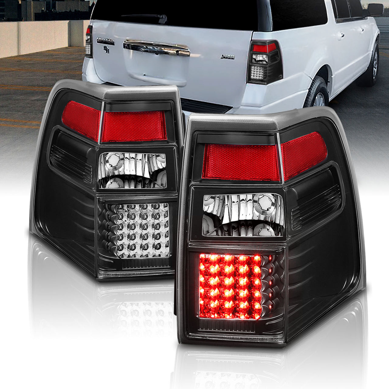 FORD EXPEDITION 07-UP LED TAIL LIGHTS BLACK