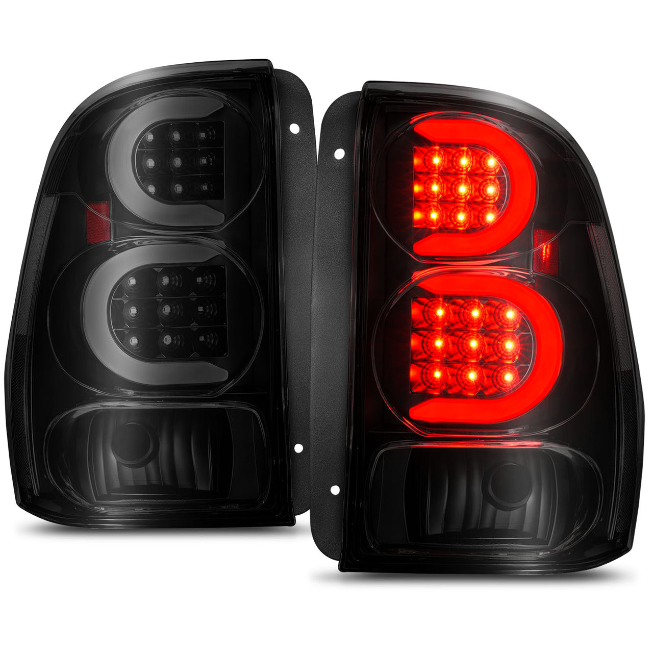 CHEVY TRAILBLAZER 02-09 LED TAIL LIGHTS BLACK HOUSING SMOKE LENS
