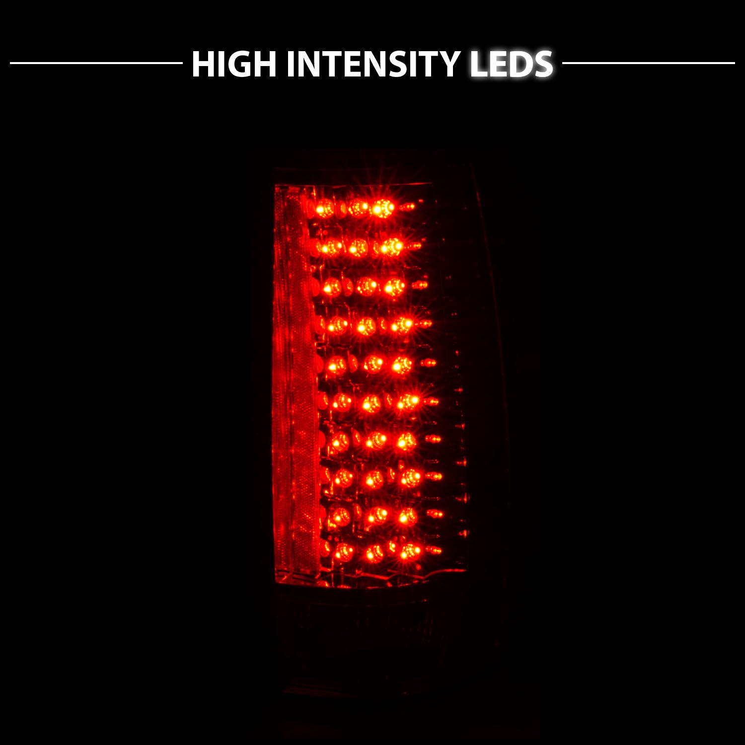 CHEVY TAHOE/SUBURBAN 07-UP LED G4 TAIL LIGHTS ALL CROME (ESCALADE LOOK)