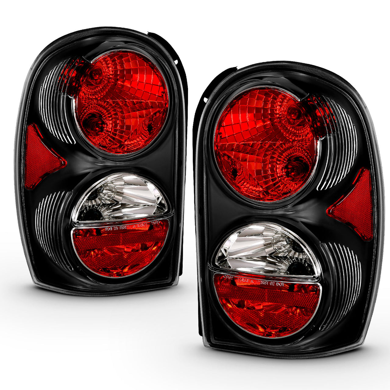 JEEP LIBERTY 02-05 TAIL LIGHTS BLACK
