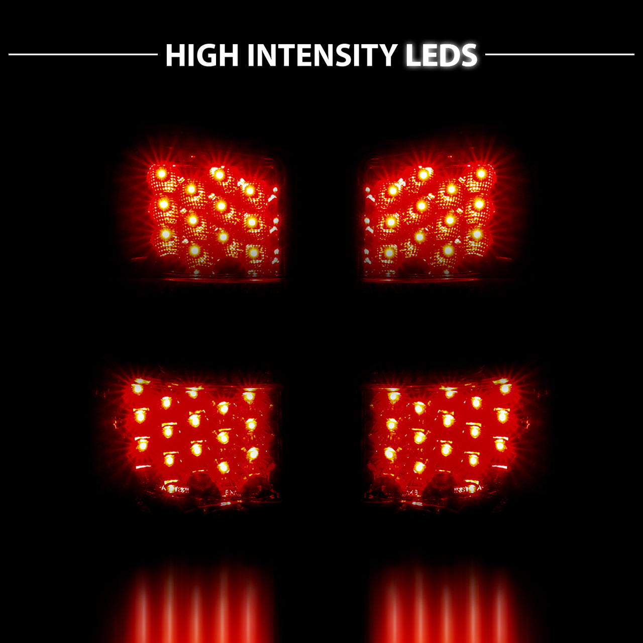 CHEVY TAHOE/SUBURBAN/GMC DENALI 00-06 LED TAIL LIGHTS RED/CLEAR