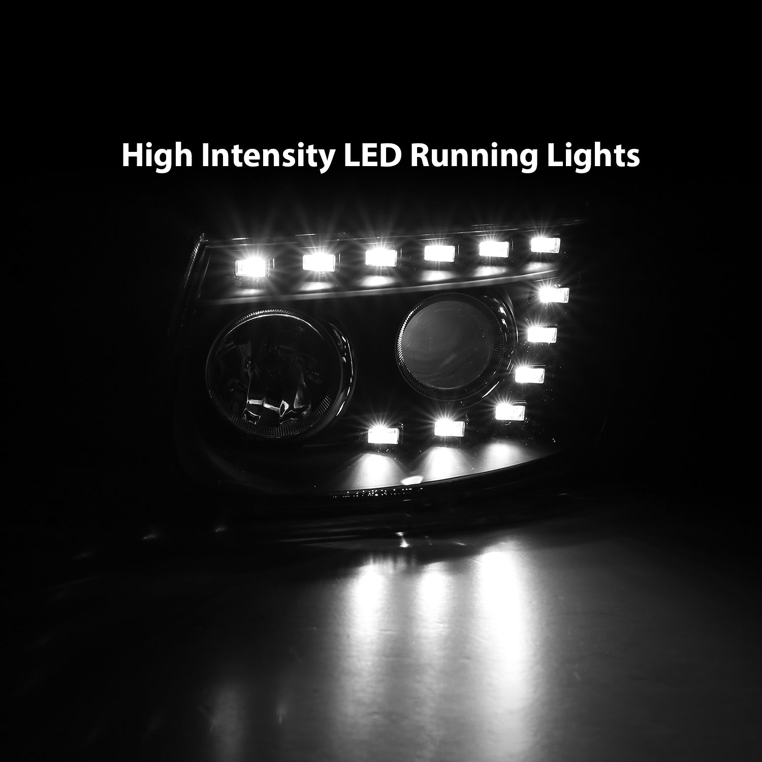HYUNDAI SANTA FE PROJECTOR HEADLIGHTS BLACK AMBER (ONLY FITS MODELS BEFORE 7/11/2007)