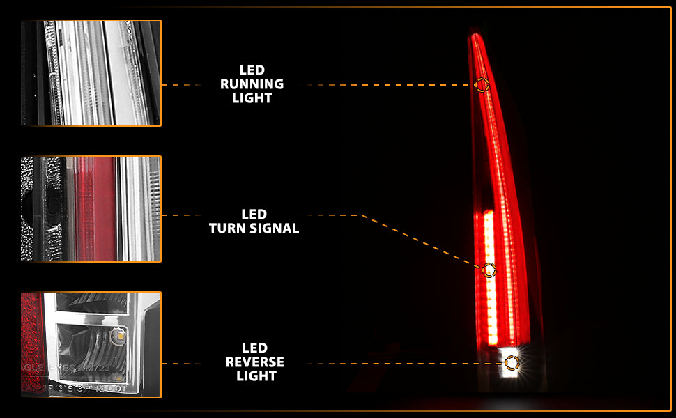 CADILLAC ESCALADE 07-14 LED TAIL LIGHTS (LONG VERSION)