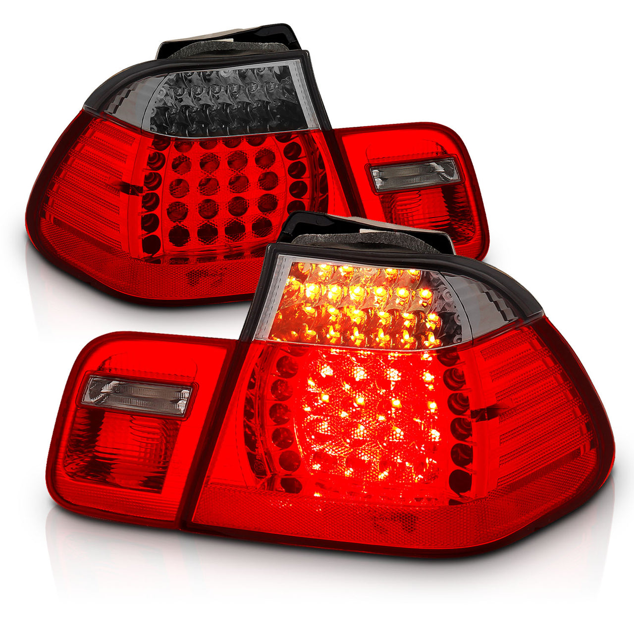 BMW 3 SERIES E46 02-04 4DR LED TAIL LIGHTS RED/SMOKE 4 PCS