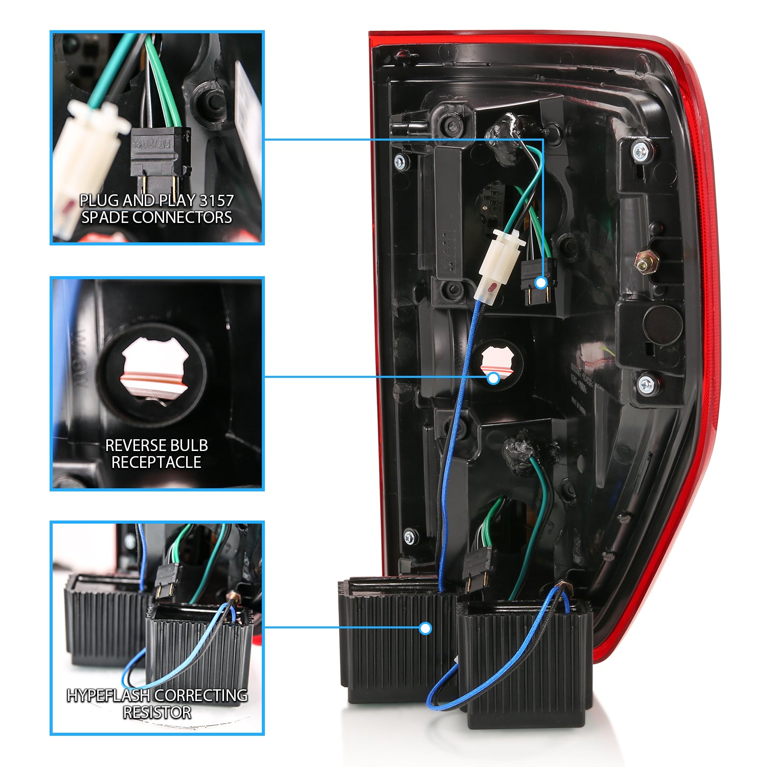 FORD F-150 09-13 LED TAIL LIGHTS G2 RED/CLEAR