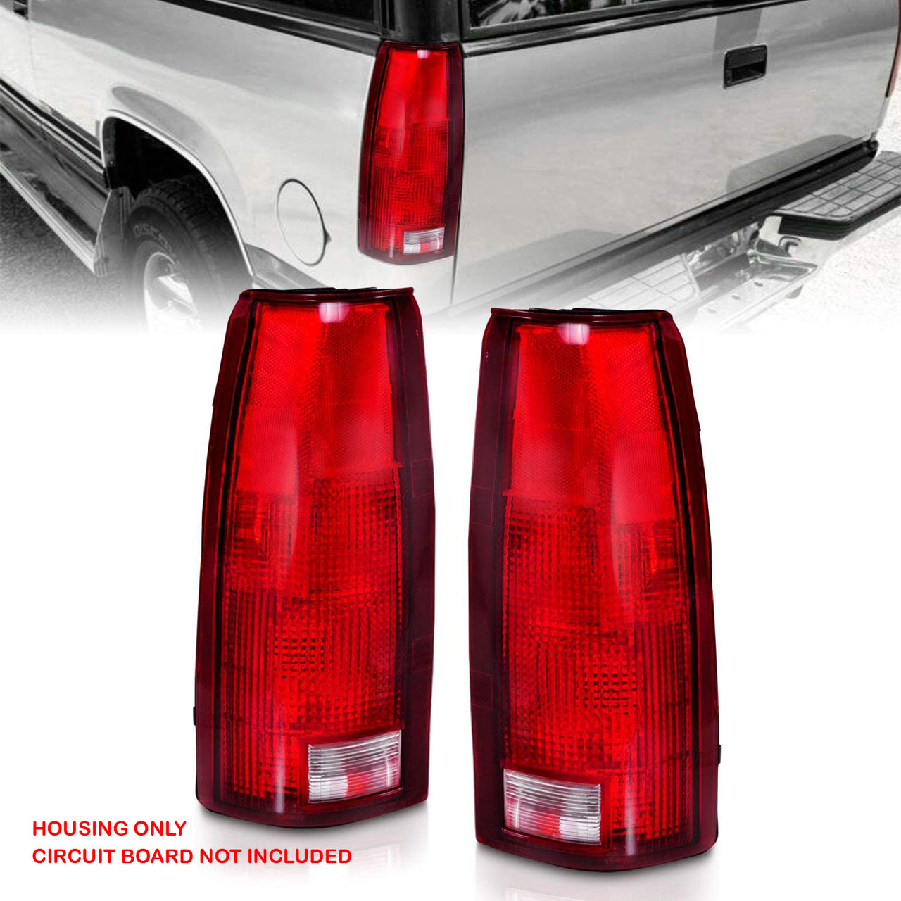 Chevy/GMC C/K 1500/2500/3500 88-99, SUBURBAN/YUKON 92-00, TAHOE 94-00, BLAZER 92-94, CADILLAC ESCALADE 99-00  TAIL LIGHTS (OE REPLACEMENT)
