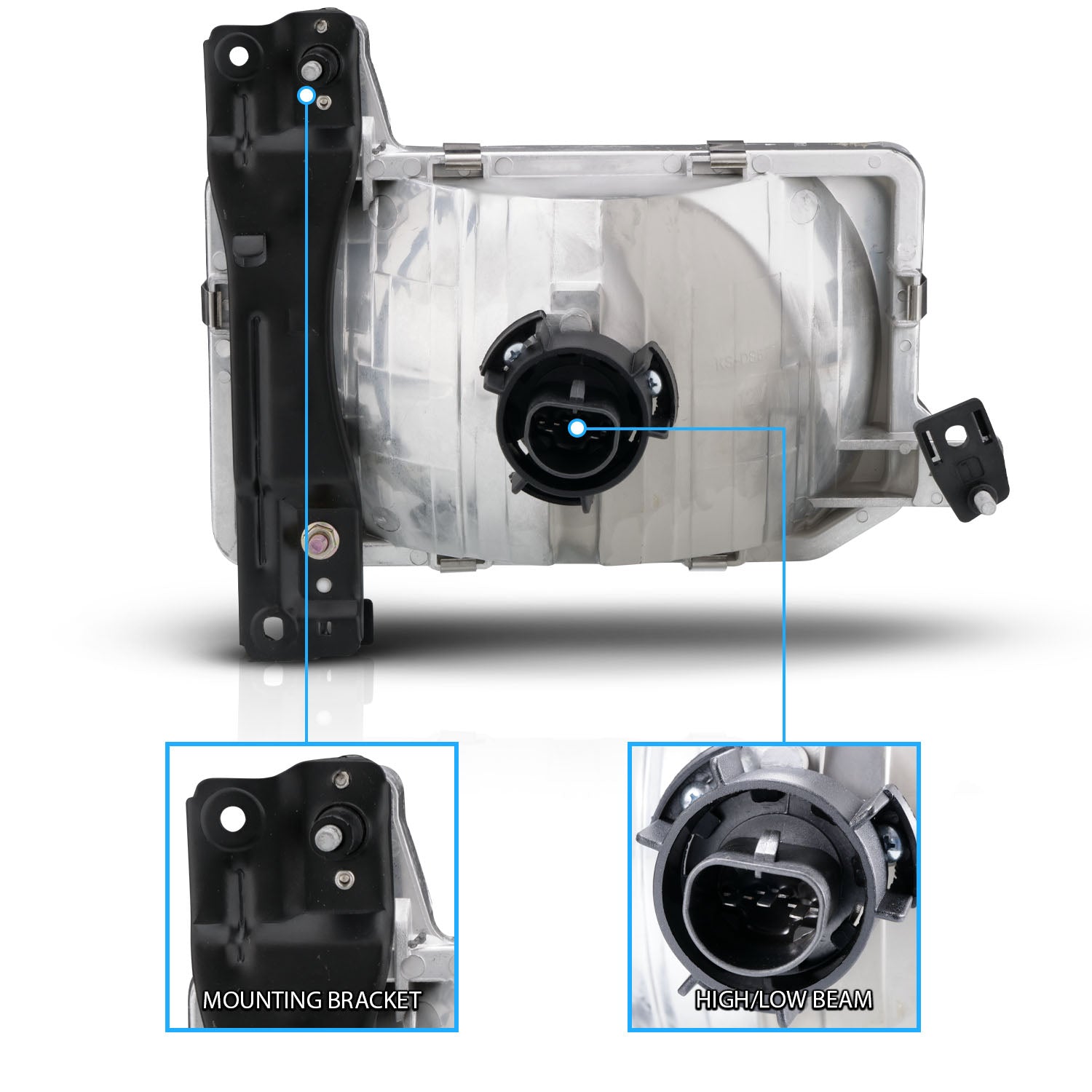 NISSAN HARDBODY 88-89 HEADLIGHTS CLEAR