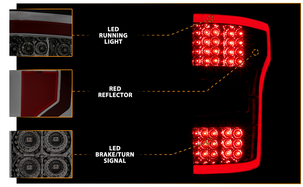 FORD F-150 2018 LED TAIL LIGHTS G2 SMOKE