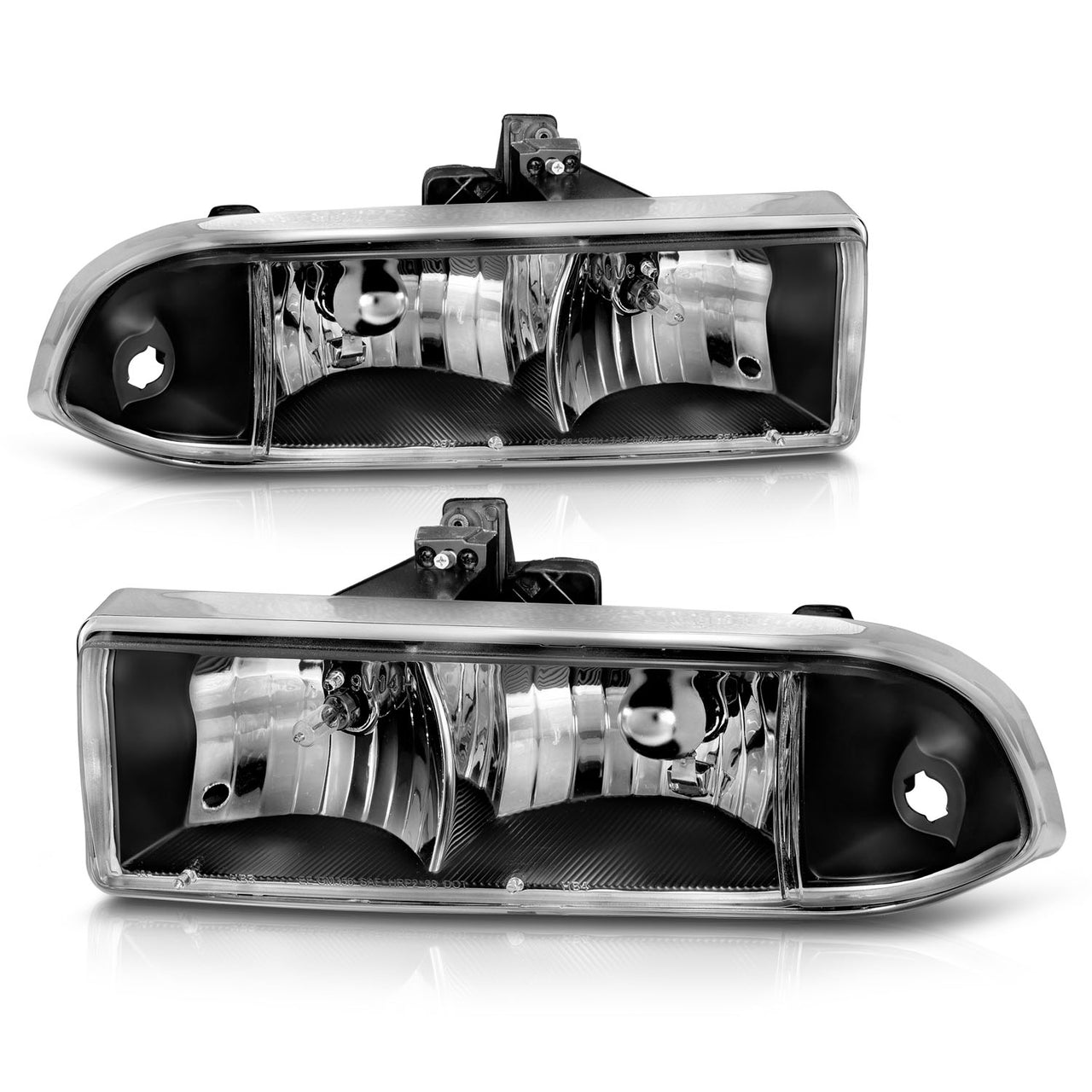 CHEVY S10/BLAZER 98-04 CRYSTAL HEADLIGHTS BLACK
