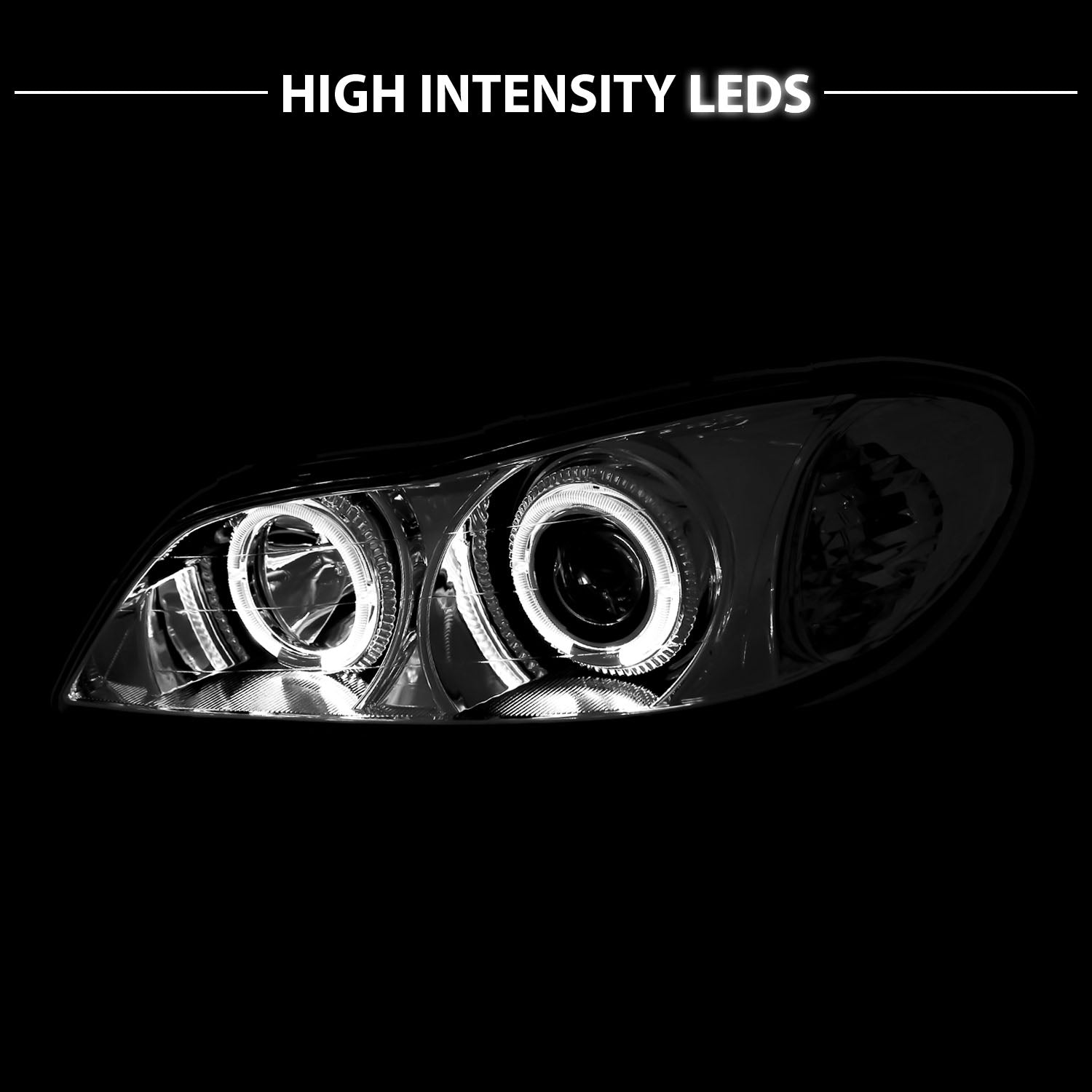 INFINITI I-30 00-01 PROJECTOR HEADLIGHTS HALO CHROME CLEAR