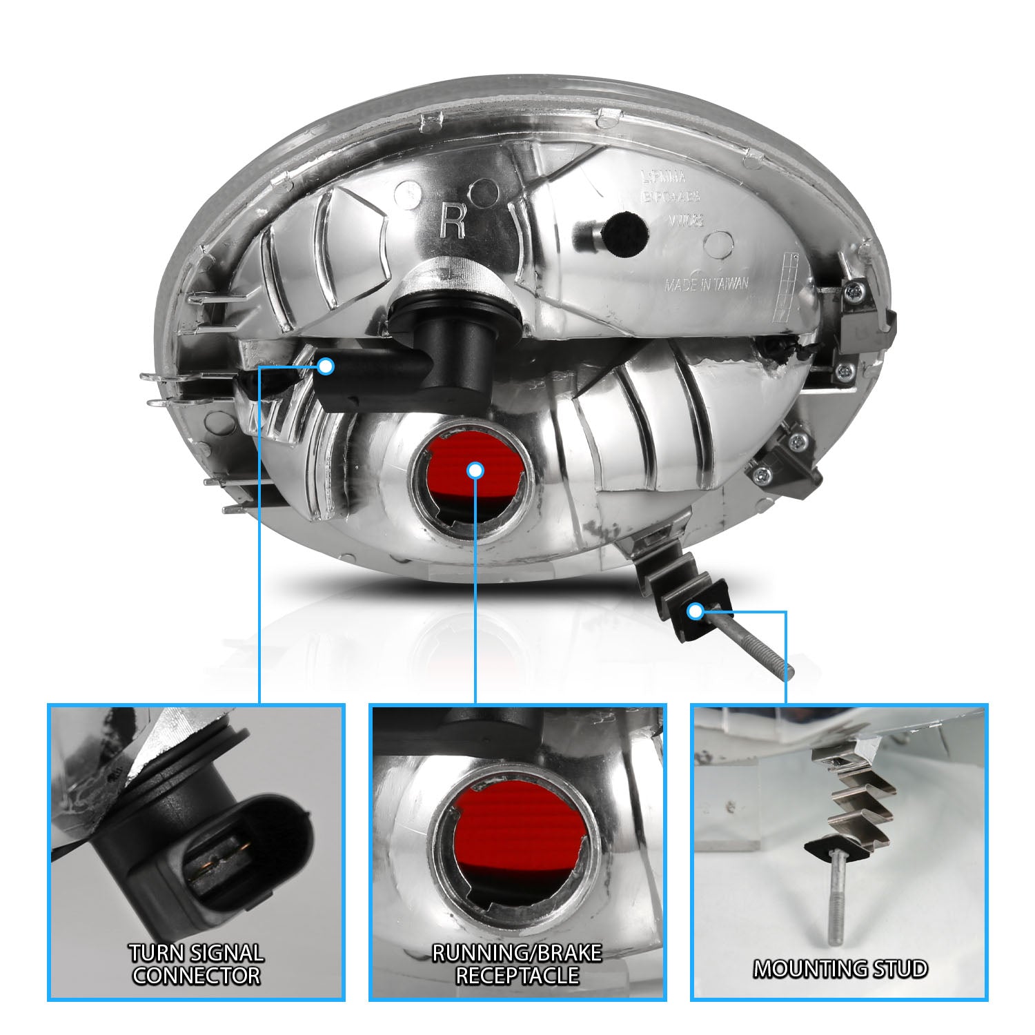 VOLKSWAGEN BEETLE 98-02 TAIL LIGHTS CHROME