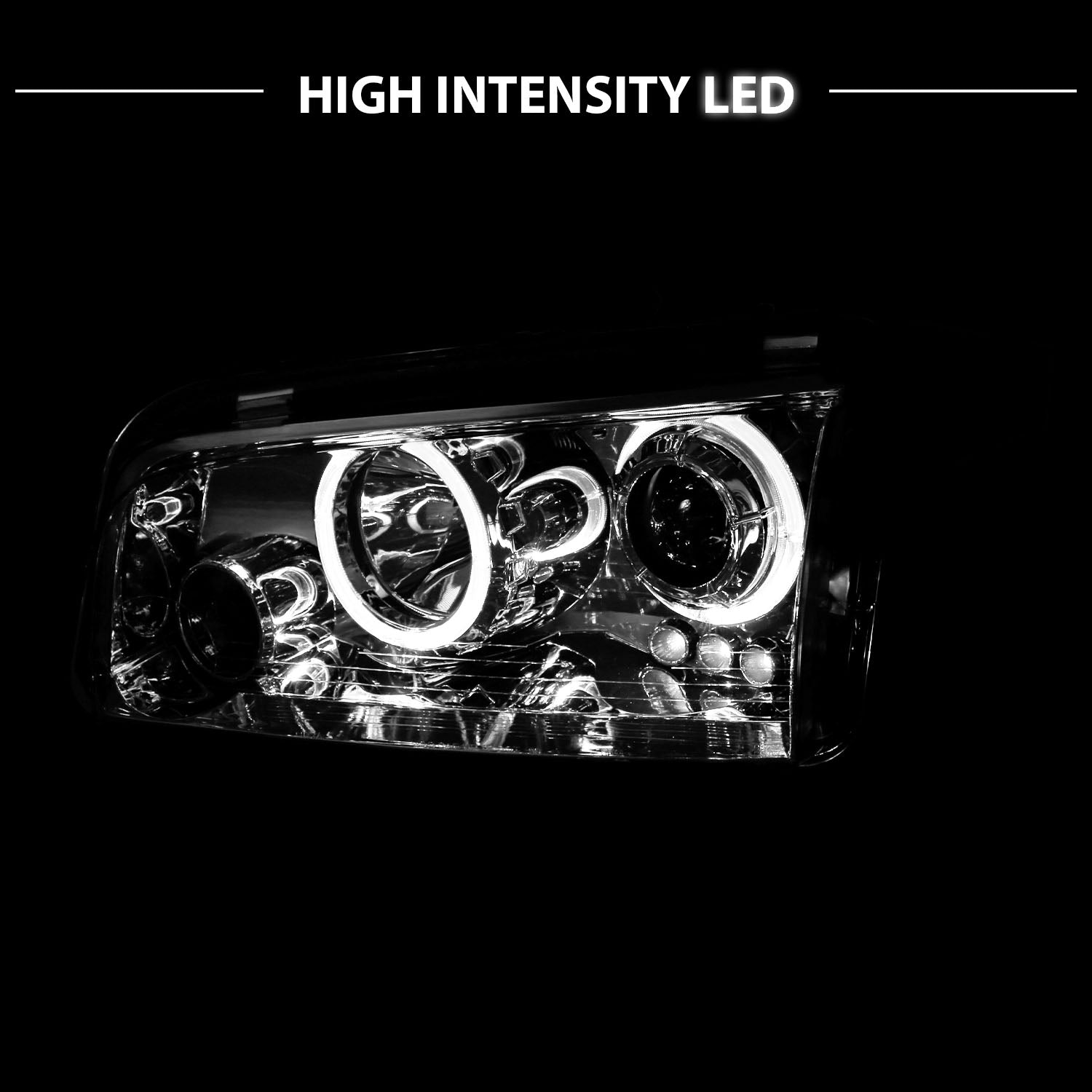 DODGE CHARGER 06-08 PROJECTOR HEADLIGHTS HALO CHROME CLEAR