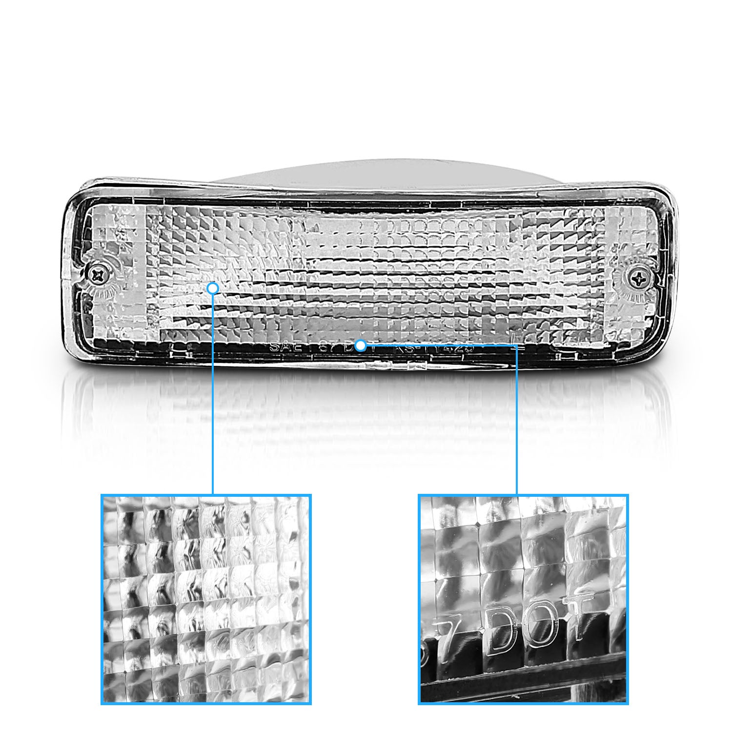 TOYOTA PICKUP 89-95 BUMPER LIGHTS CLEAR