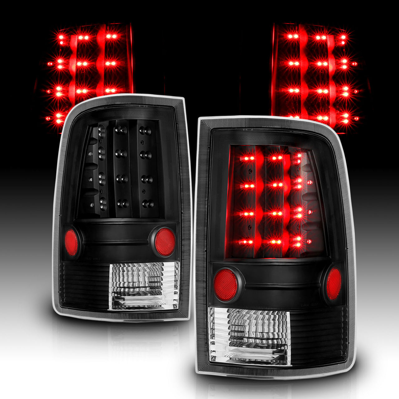 DODGE RAM 1500 09-18/ 2500 3500 10-18  LED TAIL LIGHTS BLACK