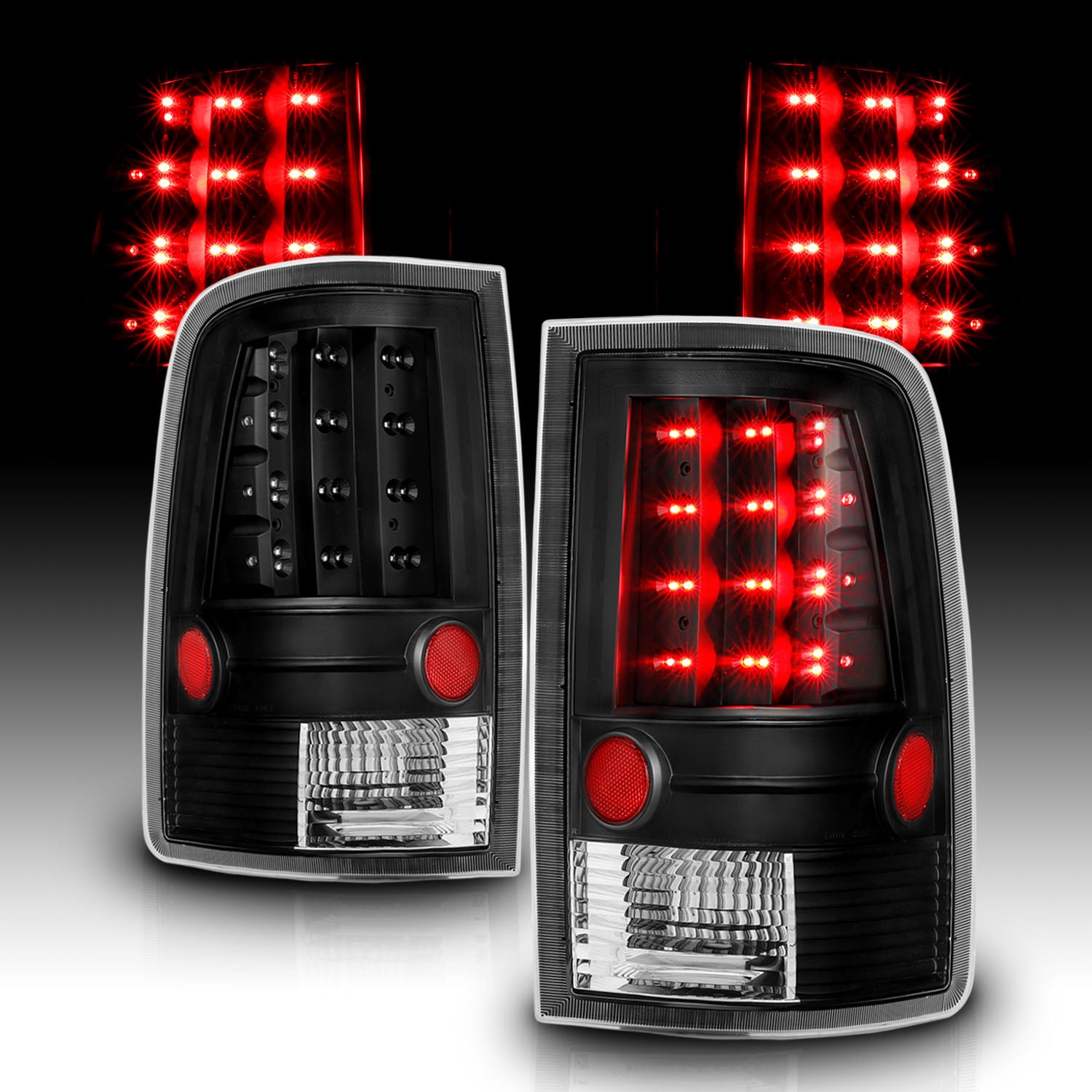 DODGE RAM 1500 09-18/ 2500 3500 10-18  LED TAIL LIGHTS BLACK