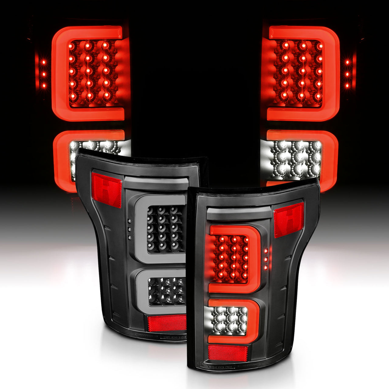 FORD F-150 15-17 LED TAIL LIGHTS G3 BLACK