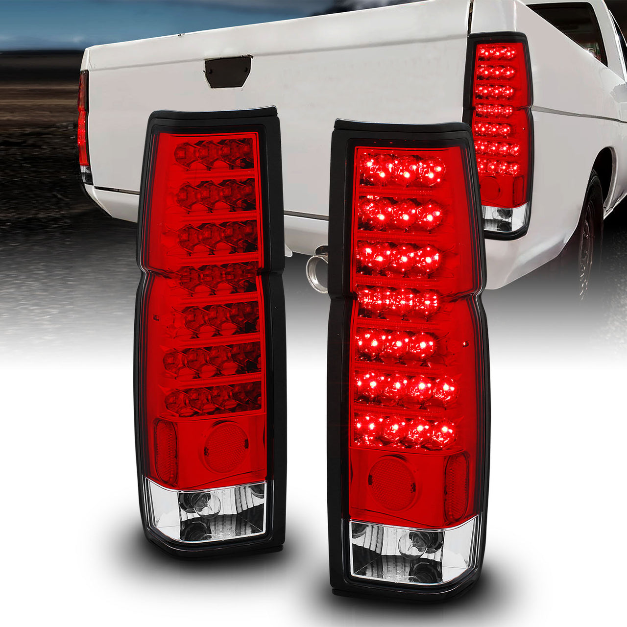 NISSAN HARDBODY 86-97 LED TAIL LIGHTS RED/CLEAR