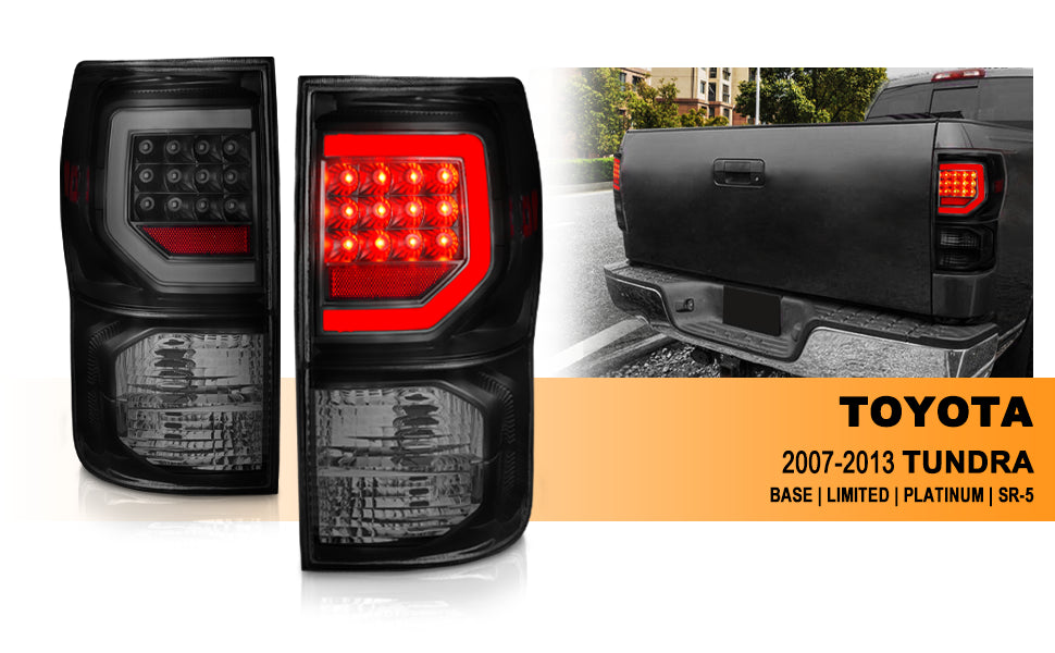 TOYOTA TUNDRA 07-11 FULL LED T.L BLACK HOUSING SMOKE LENS G2 (W/ C LIGHT BARS)