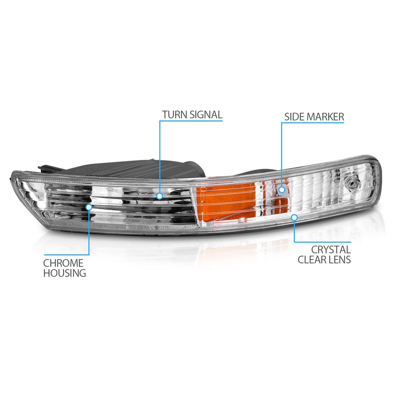 ACURA INTEGRA 98-01 BUMPER LIGHTS AMBER