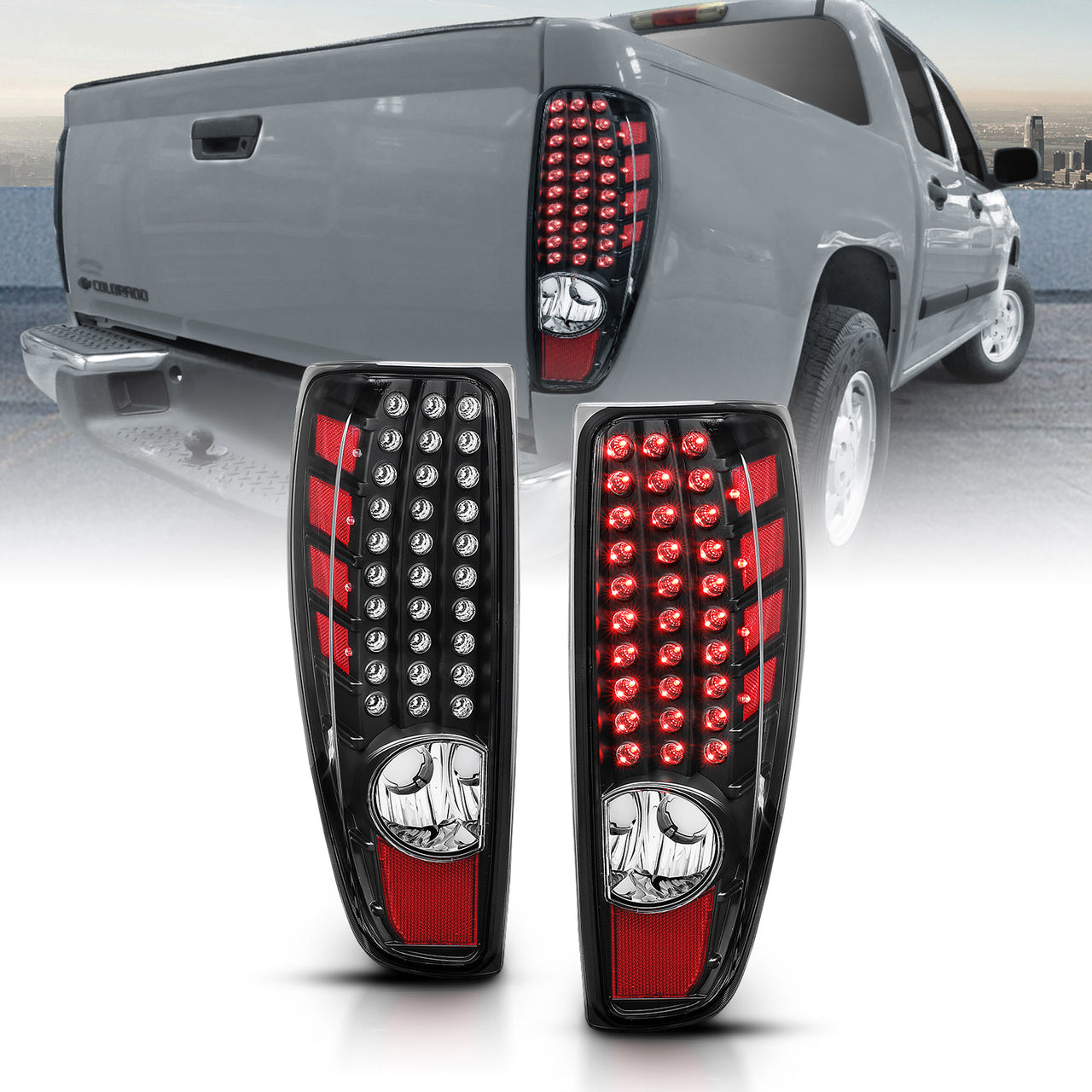 CHEVY COLORADO 04-12 / GMC CANYON 04-12  LED TAIL LIGHTS BLACK