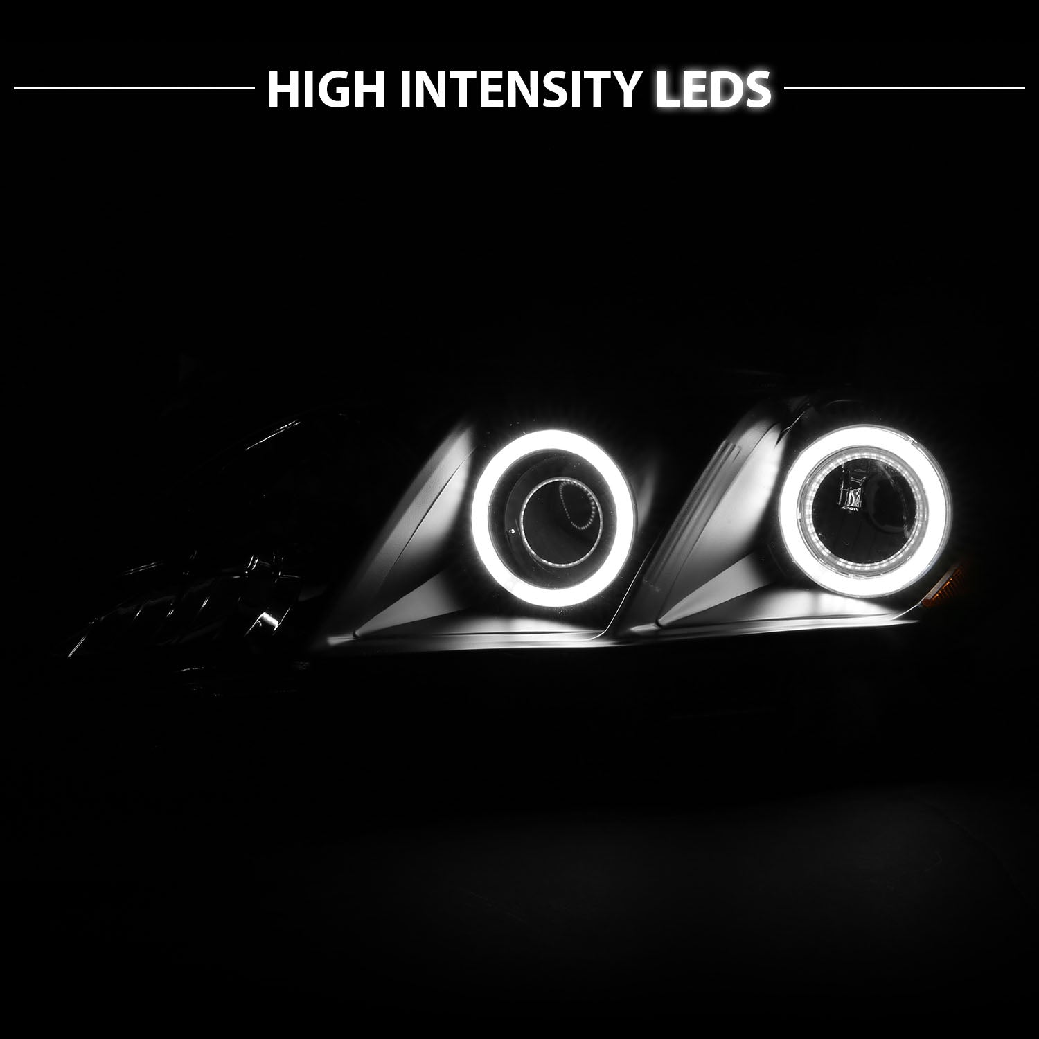 TOYOTA CAMRY 07-09 PROJECTOR HEADLIGHTS HALO BLACK CLEAR AMBER (RX HALO)