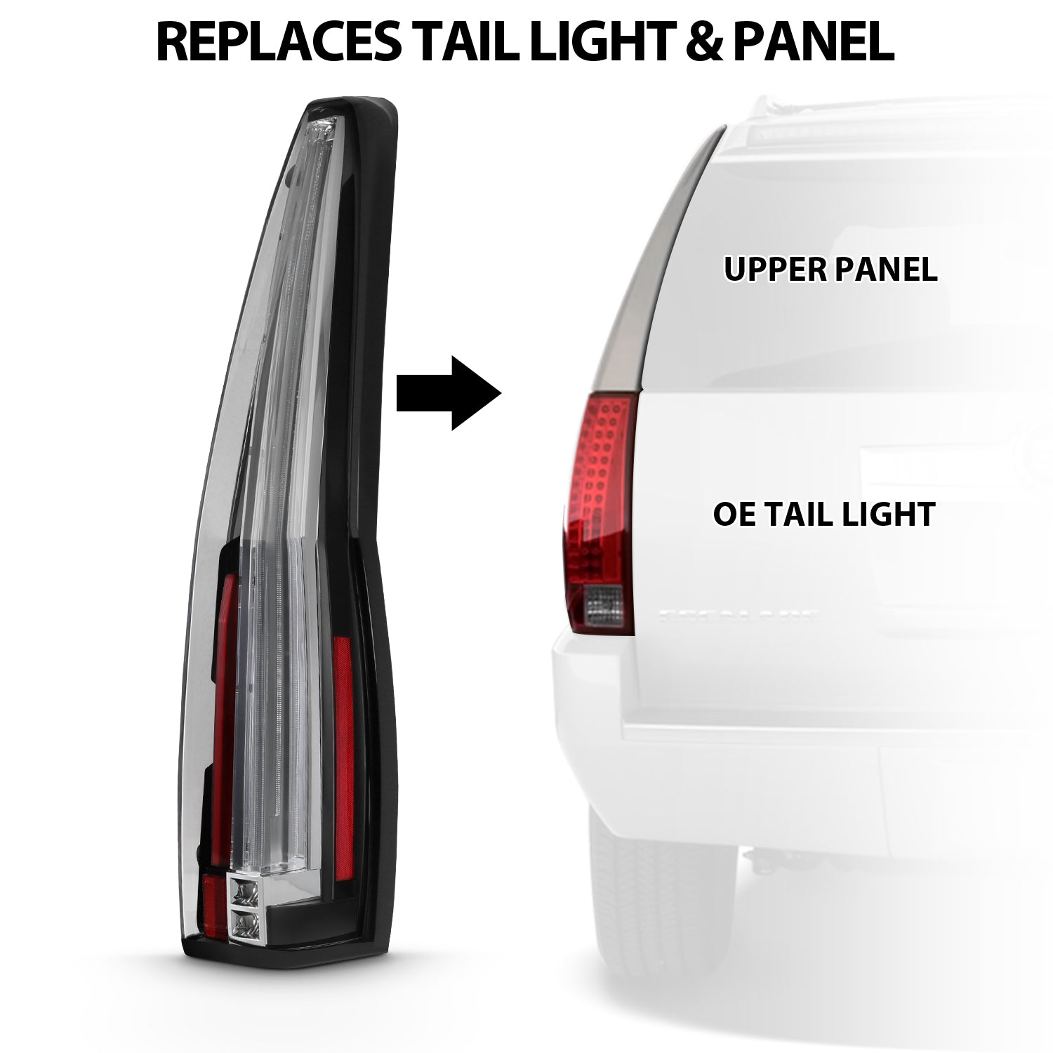 CADILLAC ESCALADE 07-14 LED TAIL LIGHTS (LONG VERSION)