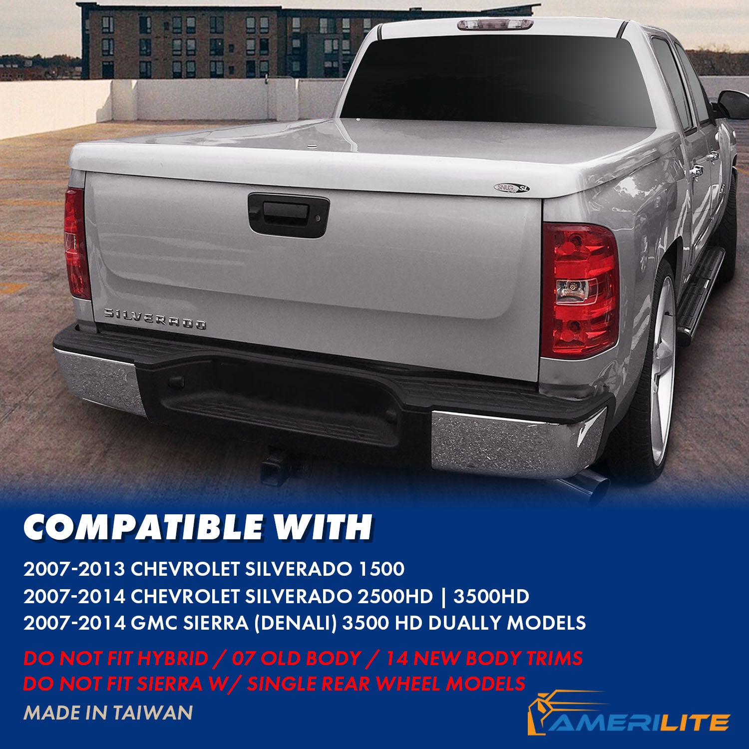 CHEVY SILVERADO 07-13 TAIL LIGHTS RED/CLEAR (OE REPLACEMENT)