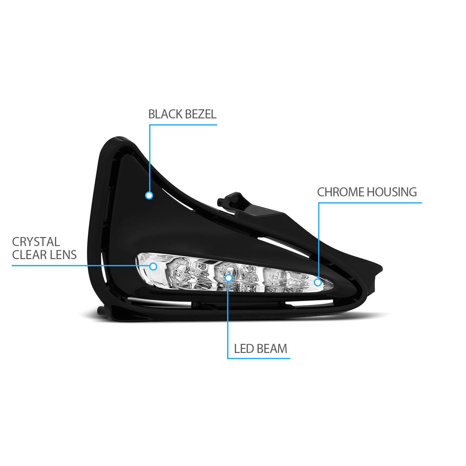 TOYOTA COROLLA 17 UP LED FOG LIGHTS CLEAR