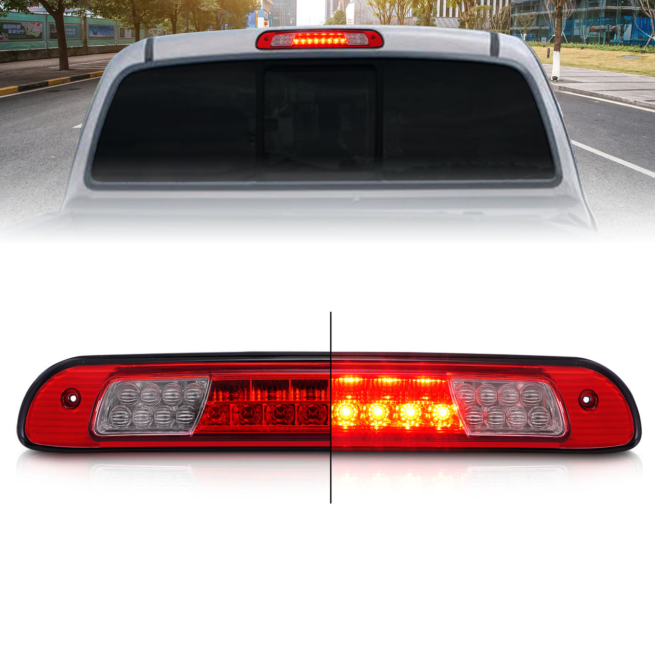 TOYOTA TUNDRA 00-06 LED 3RD BRAKE LIGHT RED/CLEAR