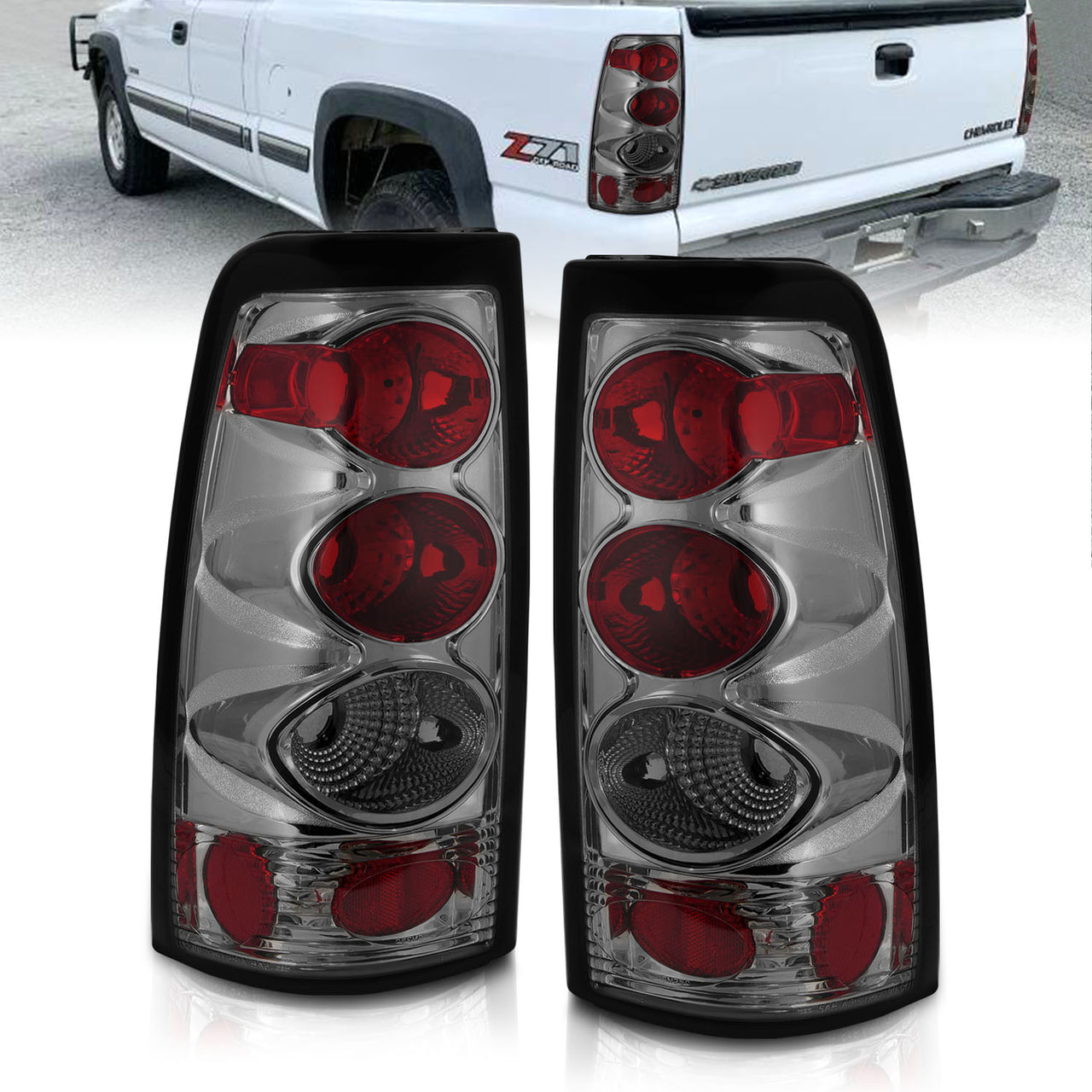 CHEVY SILVERADO 99-02 TAIL LIGHTS SMOKE