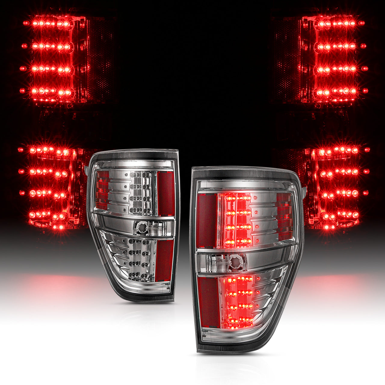 FORD F-150 09-13 LED TAIL LIGHTS SMOKE