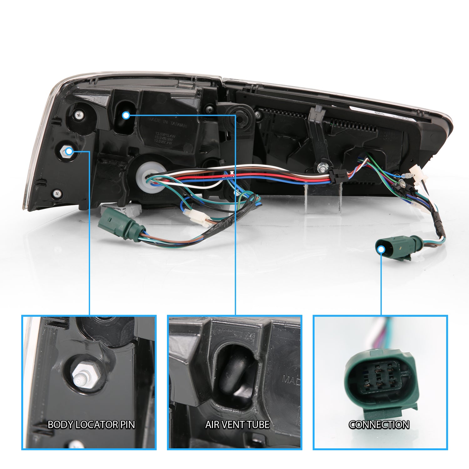AUDI A6/S6 12-15  LED TAIL LIGHTS BLACK HOUSING RED/CLEAR LENS 4 PCS (SEQUENTIAL SIGNAL)