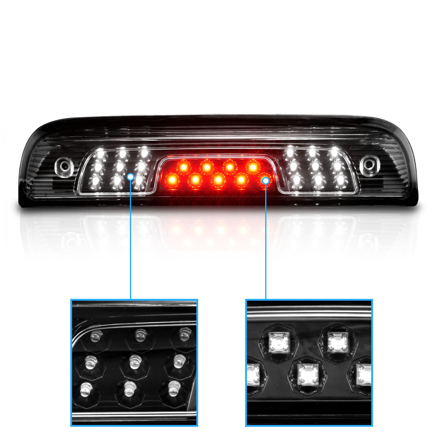 CHEVY SILVERADO 2014 3RD Brake Light (Clear Cover/Black Base)