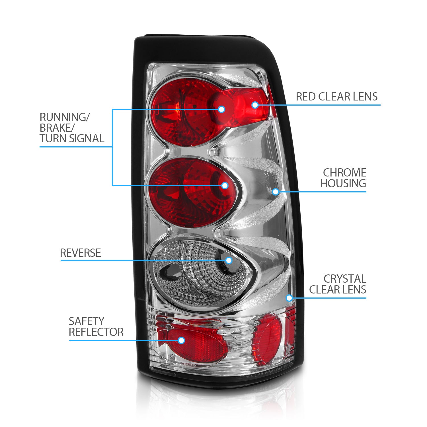 CHEVY SILVERADO 99-02 TAIL LIGHTS CHROME