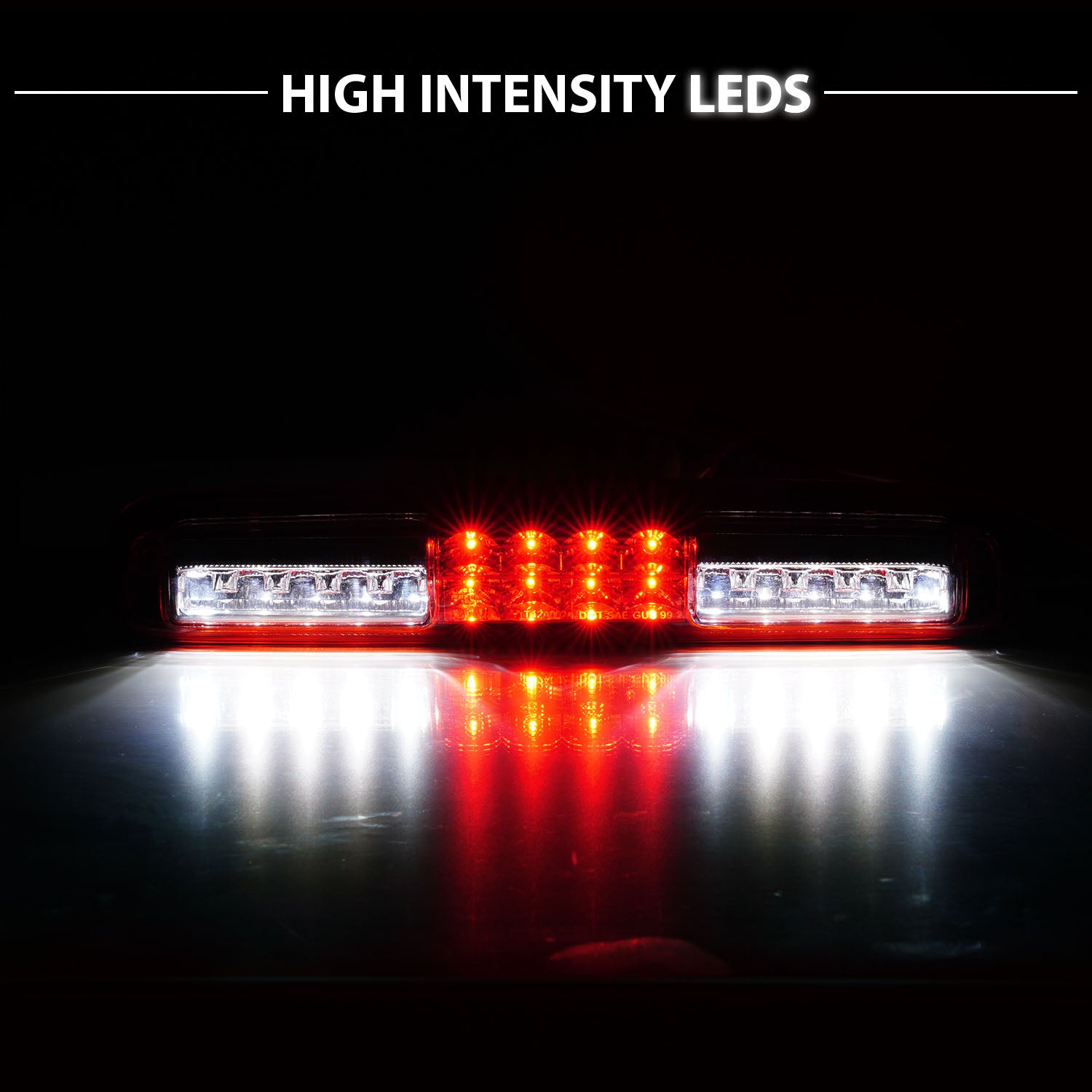 CHEVY SILVERADO/GMC SIERRA 99-07 LED 3RD BRAKE LIGHT RED/CLEAR