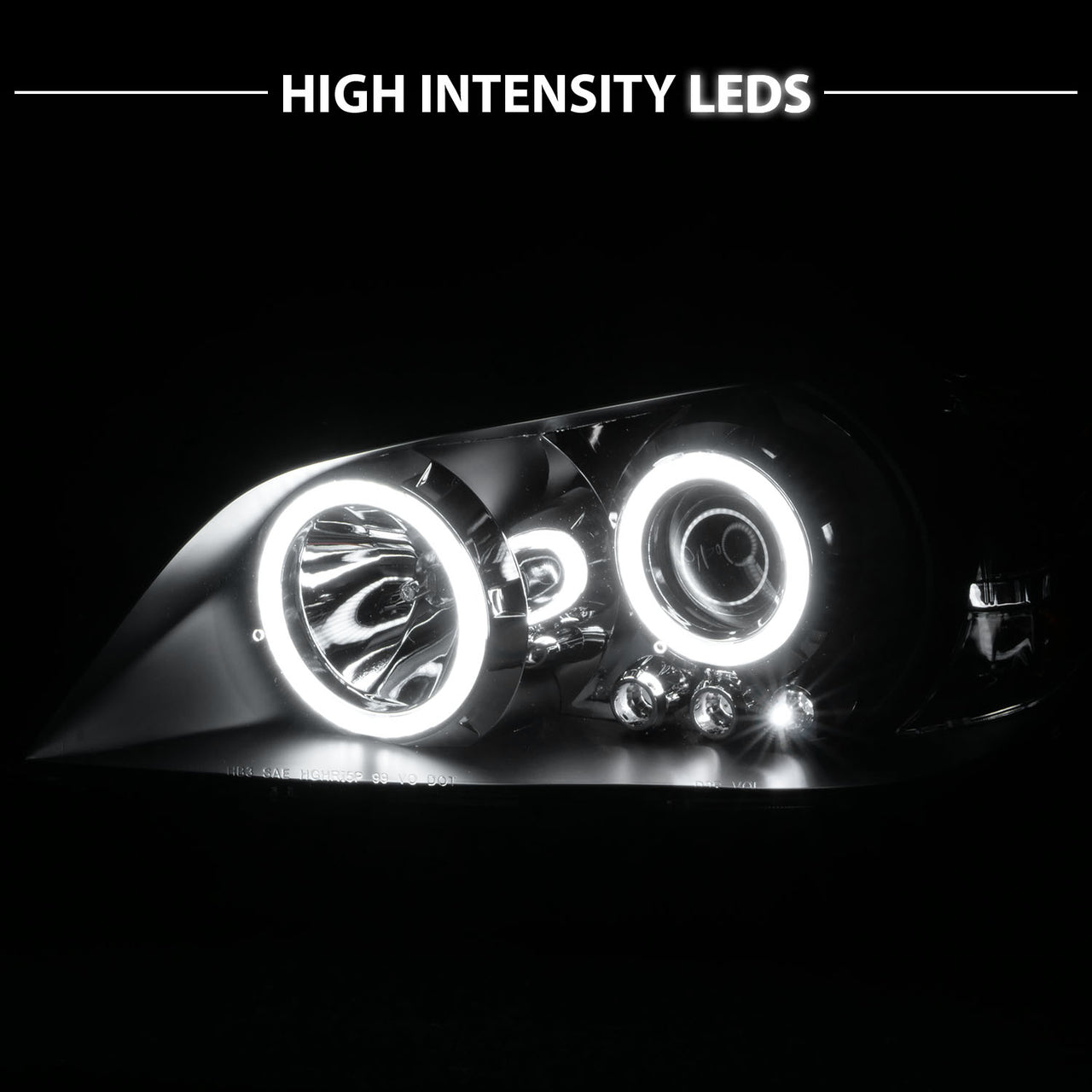 LEXUS IS 300 01-05 PROJECTOR HEADLIGHTS HALO BLACK CLEAR (RX HALO)