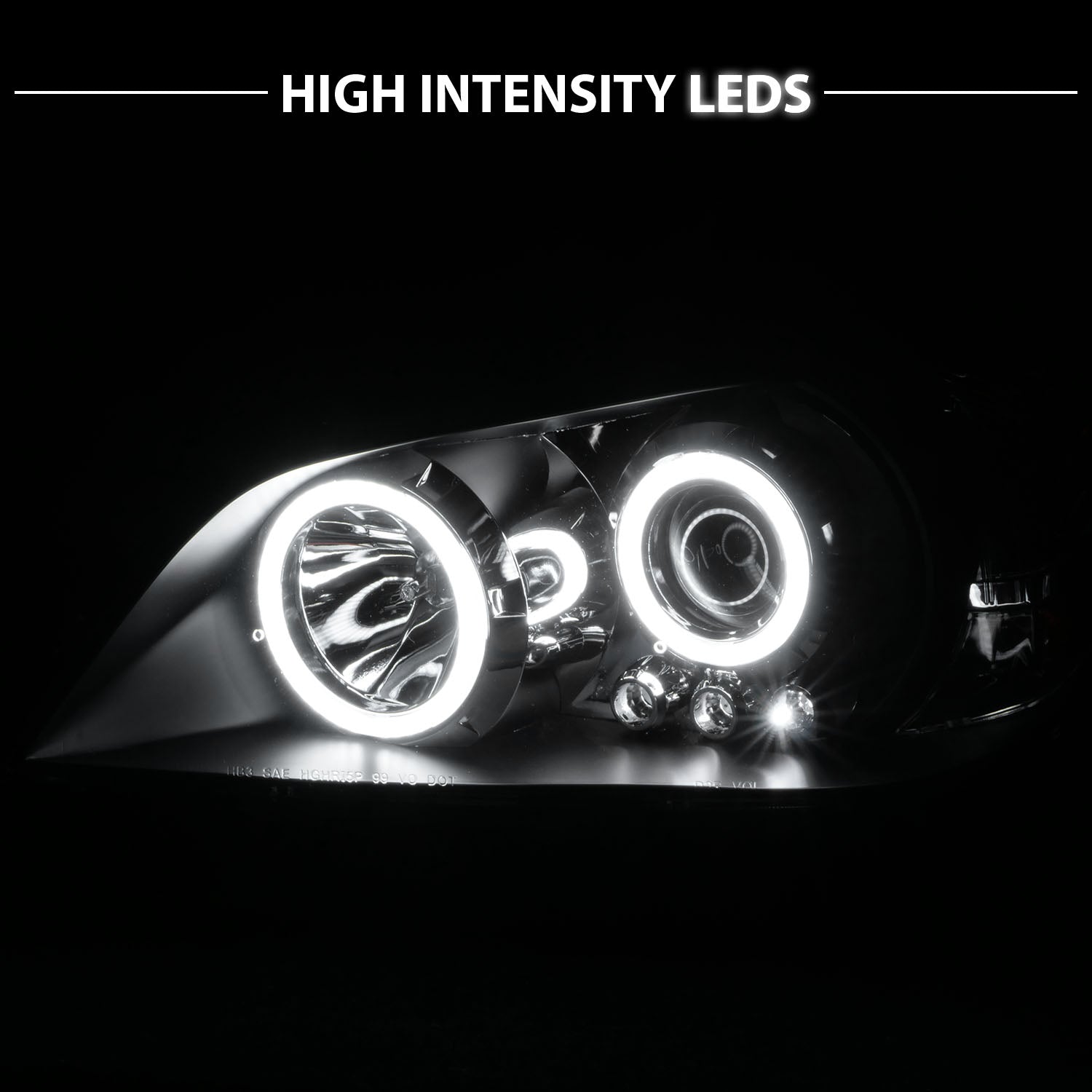 LEXUS IS 300 01-05 PROJECTOR HEADLIGHTS HALO BLACK CLEAR (RX HALO)