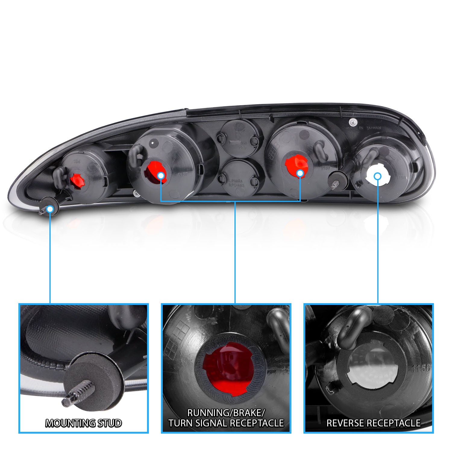 CHEVY CAMARO 93-01 TAIL LIGHTS BLACK
