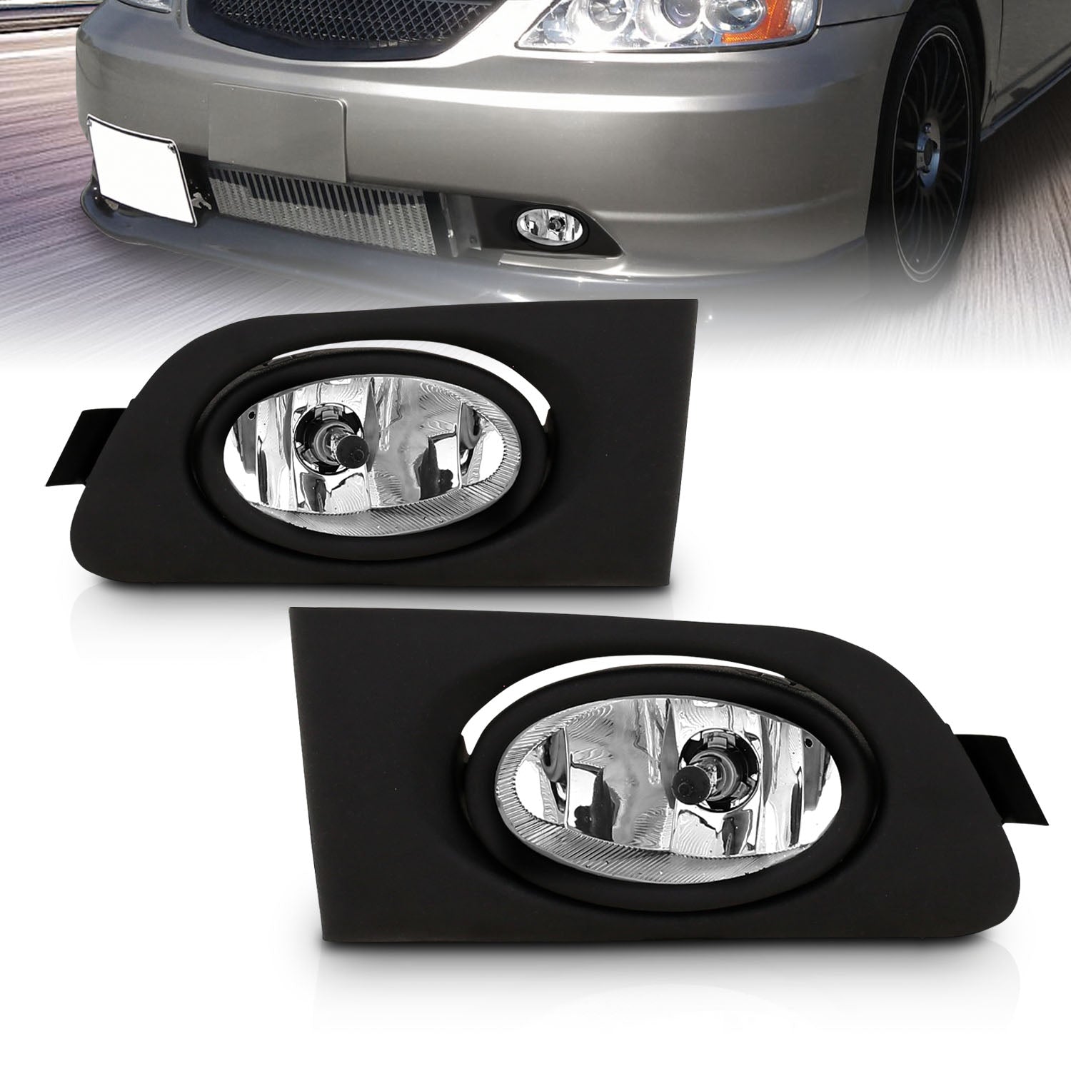 USED FOR HONDA CIVIC 2001 WITH WIRING KITS AND SWITCH(CLEAR)