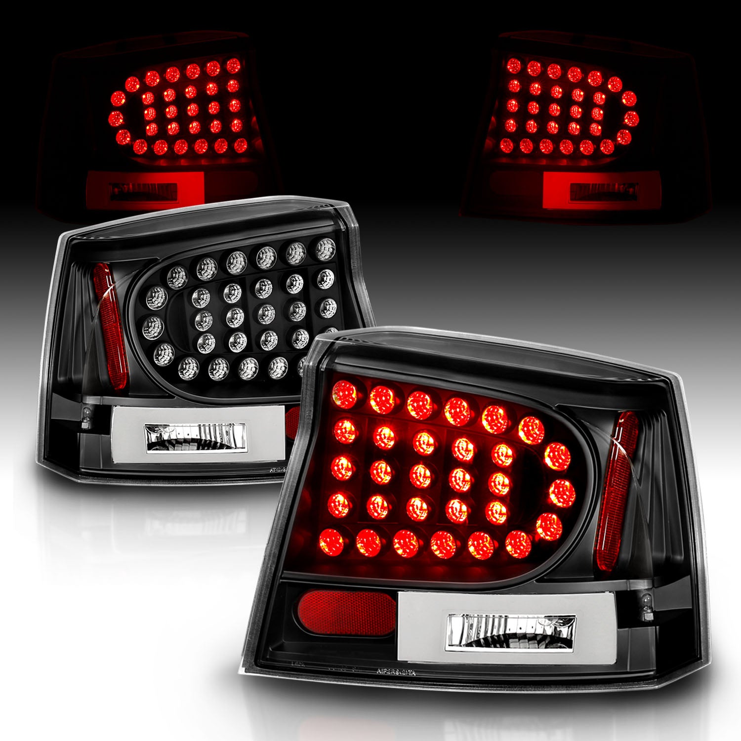 DODGE CHARGER 06-08 LED TAIL LIGHTS BLACK