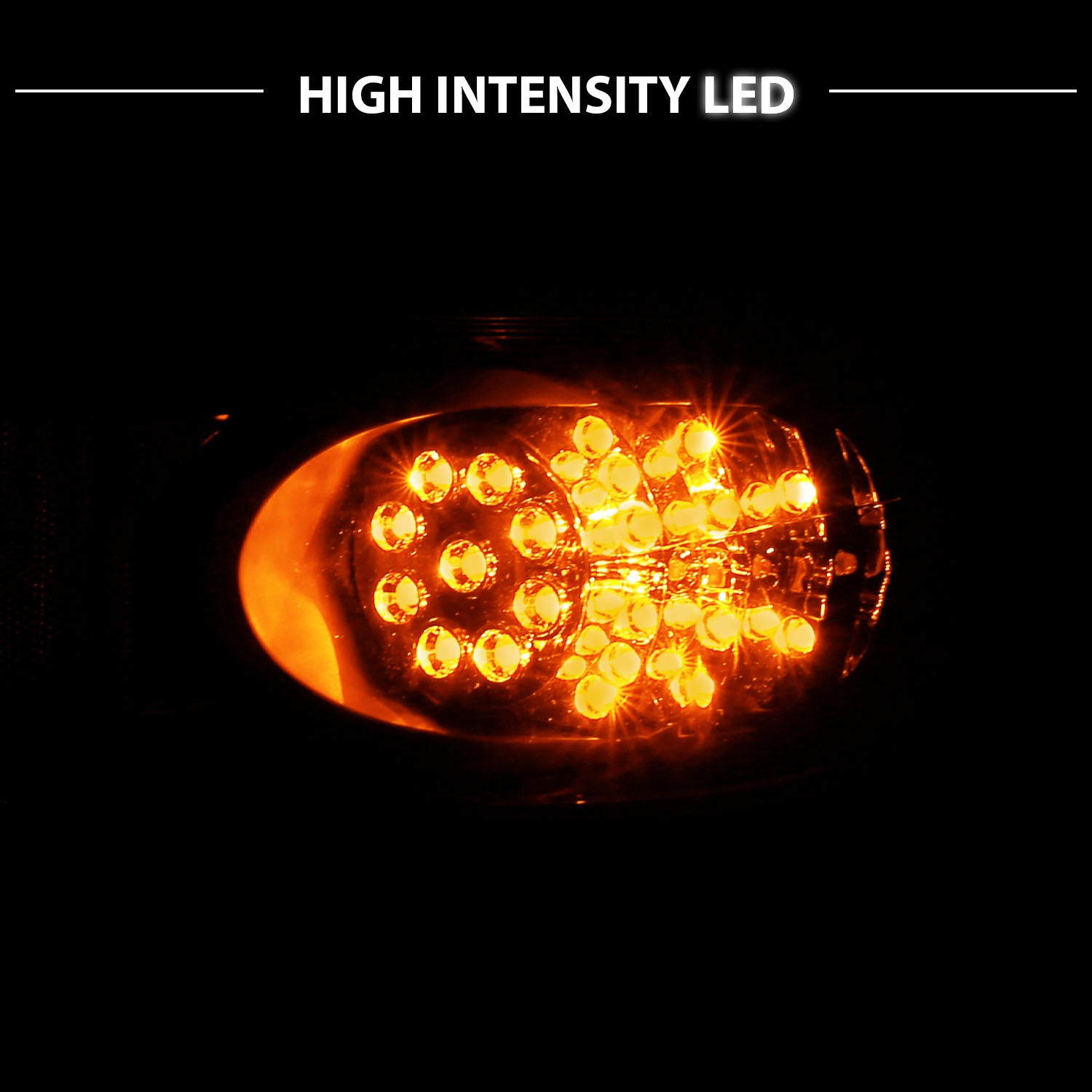 TOYOTA FJ CRUISER 07-14 LED PARKING LIGHTS BLACK AMBER