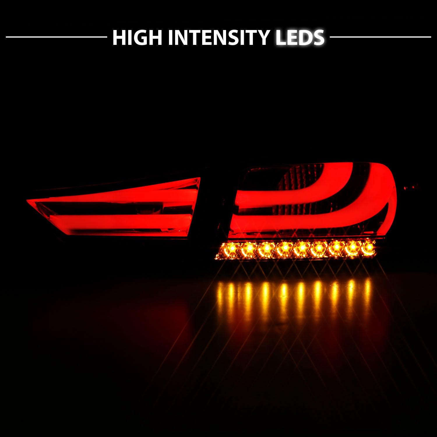 HYUNDAI ELANTRA 11-UP LED TAIL LIGHTS SMOKE (4 PCS) (OUTER PCS W/ BULB)