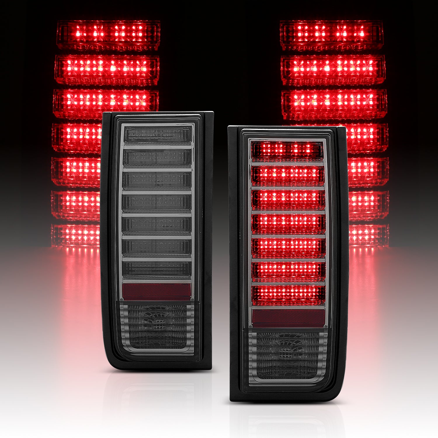 GMC HUMMER H2 SUV 03-09 LED TAIL LIGHTS SMOKE