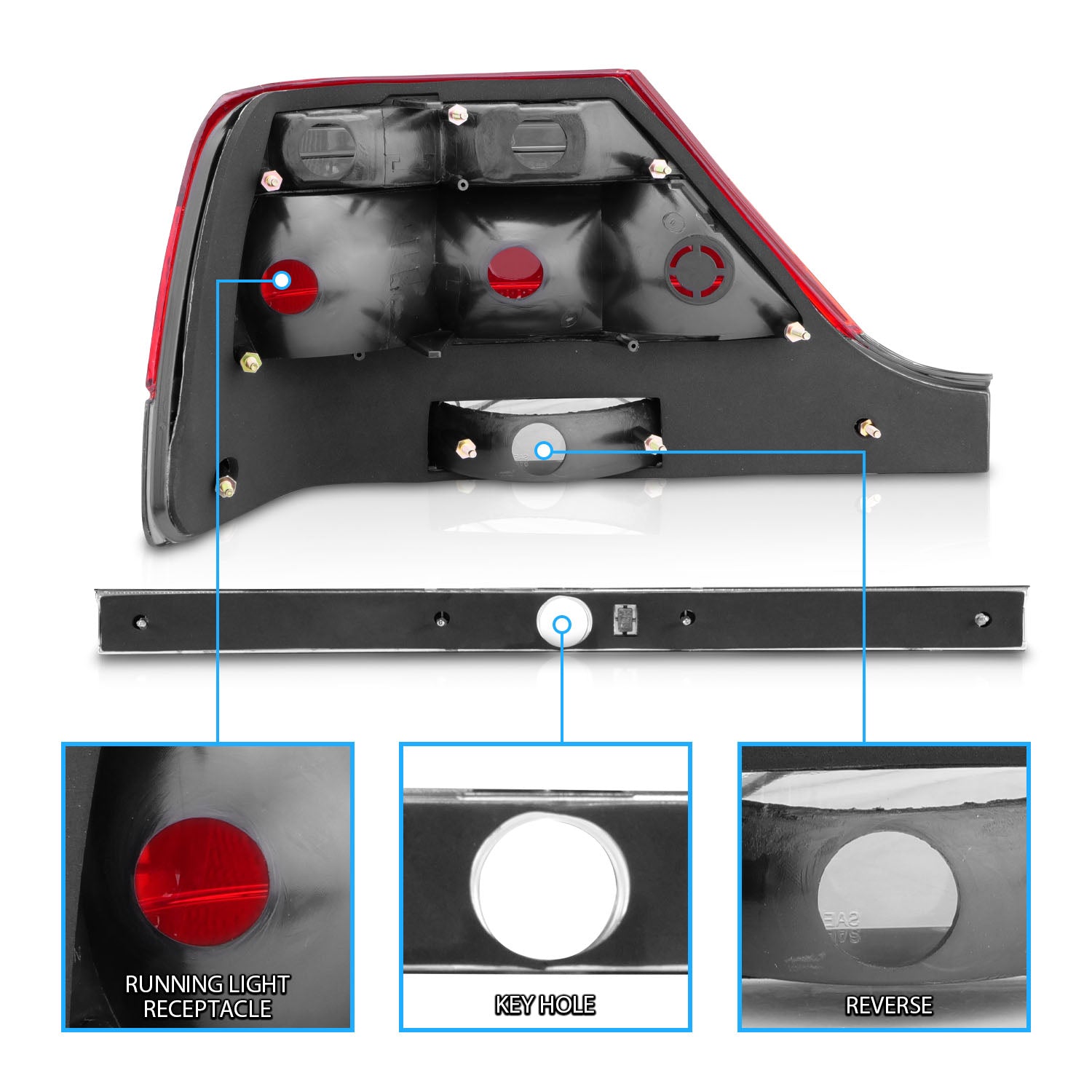 MBZ S CLASS W140 97-99 TAIL LIGHTS RED/SMOKE LENS