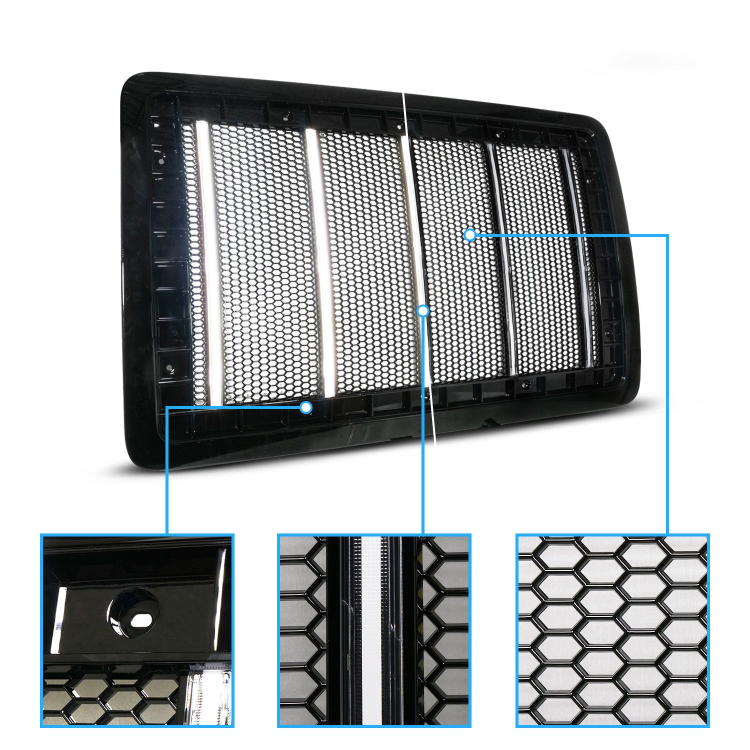VOLVO VLN 04-17 GRILLE LIGHTS BLACK (LIGHT BAR) (INITIATION FEATURE)