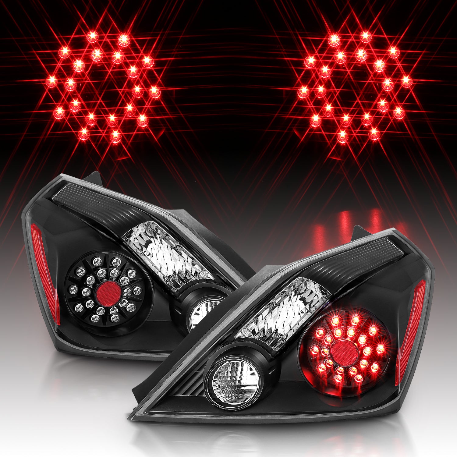 NISSAN ALTIMA 08-UP 2DR LED TAIL LIGHTS BLACK