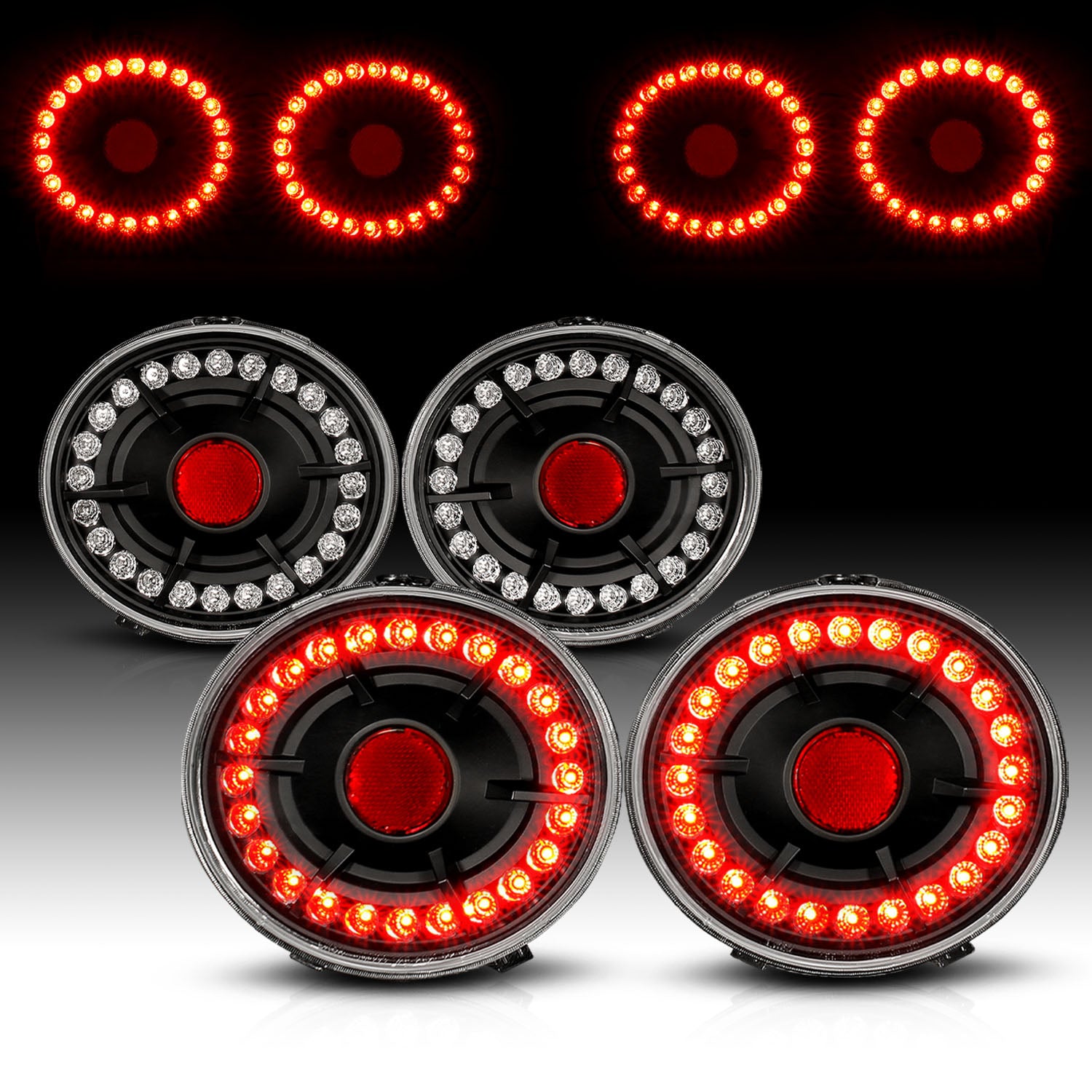 CHEVY CORVETTE 05-07/CORVETTE Z06 06-07 LED TAIL LIGHTS BLACK