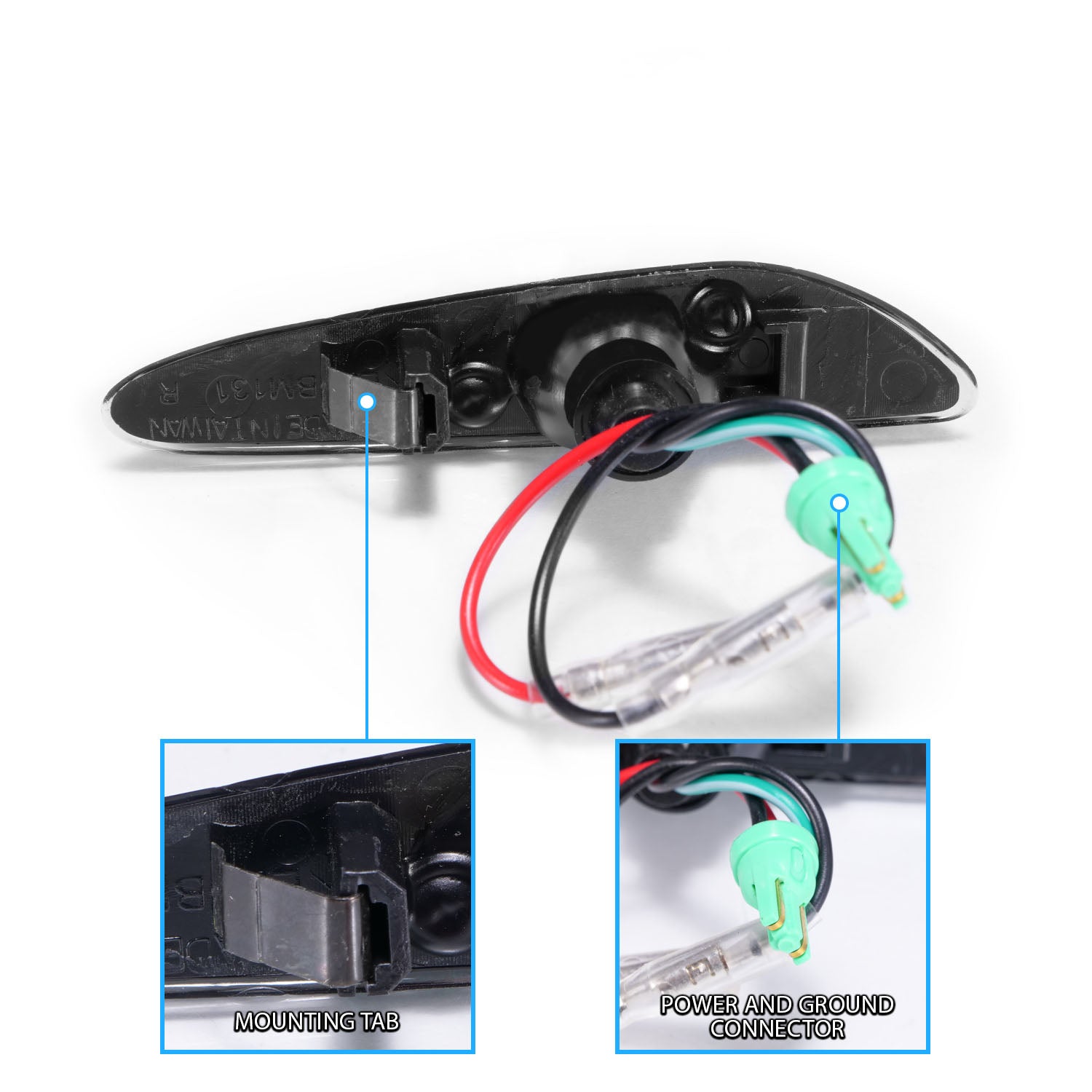 BMW 3 SERIES E36 92-98/E46 99-05/E34 89-96/E39 97-03/E60 04-10/X3 04-09 LED SIDE MARKERS SMOKE
